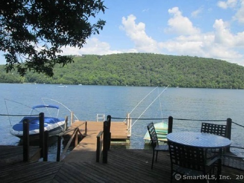 Waterfront contemporary single family home for sale located at 8 Ledgewood Drive, Sherman, CT 06784