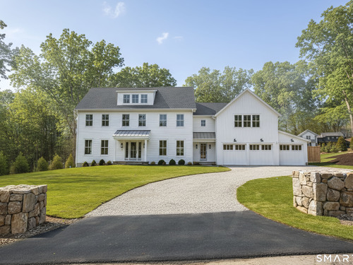 Contemporary new construction single family home sold located at 32 Kettle Creek Road, Weston, CT 06883