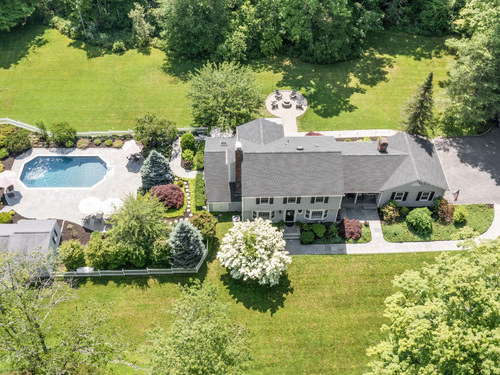 Waterfront single family home for sale located at 46 Tally Ho Road, Ridgefield, CT 06877