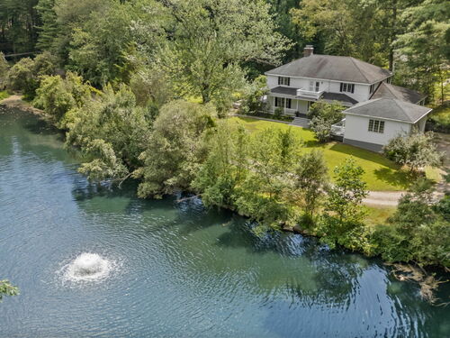 Waterfront single family home for sale located at 59 Snowberry Lane, New Canaan, CT 06840