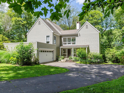 Contemporary single family home for sale located at 48 Deer Hill Drive, Ridgefield, CT 06877