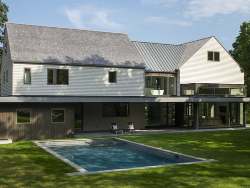 Contemporary new construction single family home for sale located at 14 Five Mile River Road, Darien, CT 06820