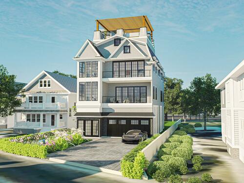 Waterfront contemporary new construction single family home for sale located at 1008 Fairfield Beach Road, Fairfield, CT 06824