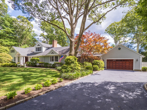 Contemporary single family home for sale located at 9 Singing Woods Road, Norwalk, CT 06850