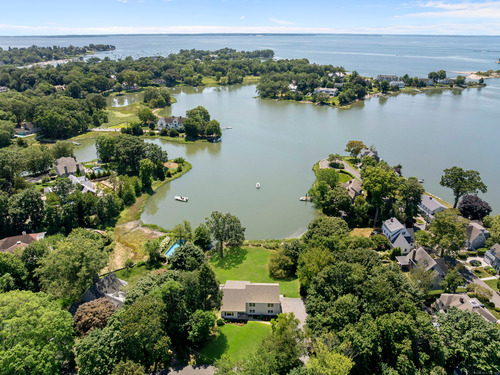 Waterfront single family home for sale located at 35 Outlook Drive, Darien, CT 06820