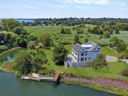 Waterfront single family home for sale located at 353 Old Dam Road, Fairfield, CT 06824