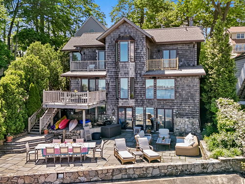 Waterfront single family home for sale located at 64 Ocean Drive East, Stamford, CT 06902