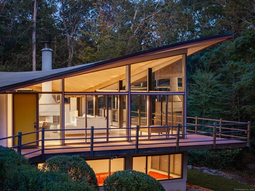 Contemporary single family home for sale located at 44 Benedict Hill Road, New Canaan, CT 06840