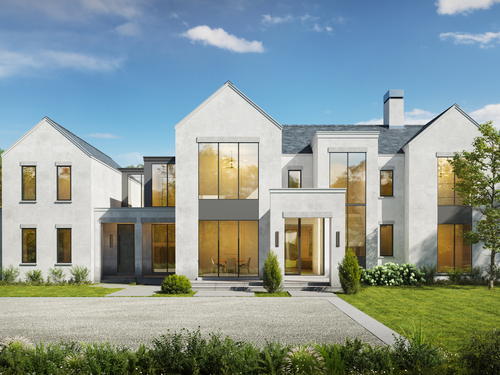 Contemporary new construction single family home for sale located at 14 Burr School Road, Westport, CT 06880