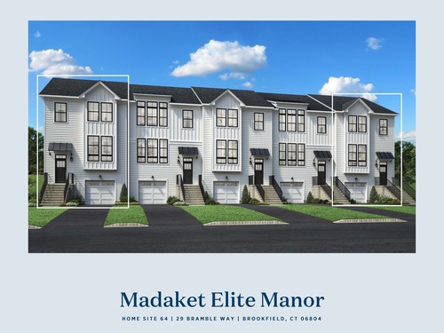 New construction townhouse condo for sale located at 29 Bramble Way, homesite #64, Brookfield, CT 06804