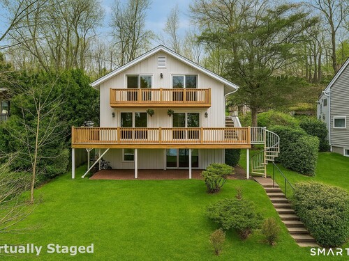 Waterfront contemporary single family home for sale located at 57 Cedar Drive, Danbury, CT 06811