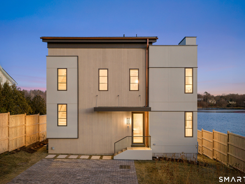 Waterfront contemporary new construction single family home for sale located at 79 Riverside Avenue, Westport, CT 06880