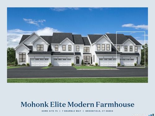 New construction townhouse condo for sale located at 7 Bramble Way, homesite #75, Brookfield, CT 06804