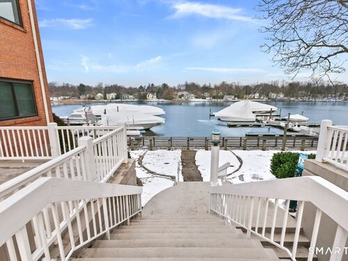 Waterfront townhouse condo for sale located at 15 River Road, ste 210, Greenwich, CT 06897