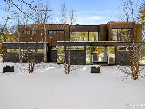 Waterfront contemporary single family home for sale located at 58 Lambert Road, New Canaan, CT 06840