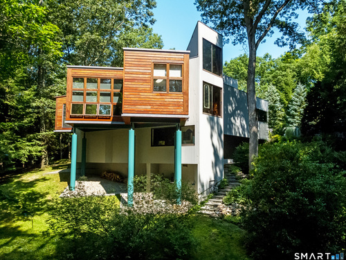 Contemporary single family home for sale located at 14 Codfish Lane, Weston, CT 06883