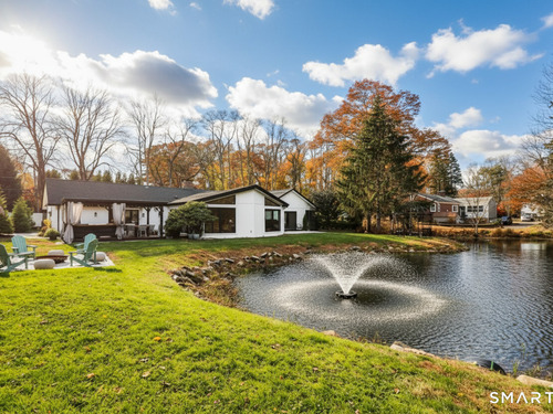 Waterfront contemporary single family home for sale located at 28 Turkey Hill Road North, Westport, CT 06880