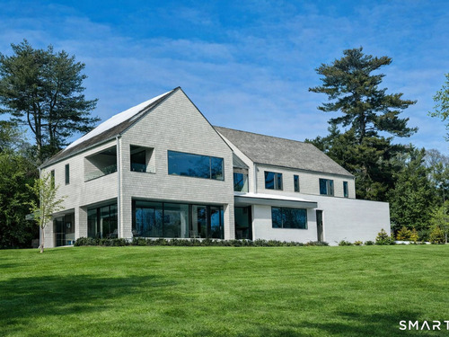 Contemporary new construction single family home for sale located at 14 Five Mile River Road, Darien, CT 06820