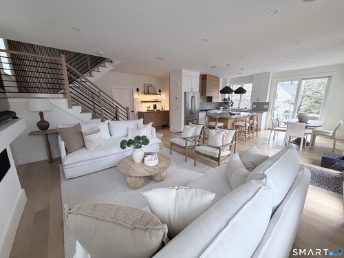 Waterfront new construction townhouse condo for sale located at 6 Down River Road, b, New Canaan, CT 06840