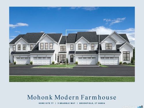 New construction townhouse condo for sale located at 3 Bramble Way, homesite #77, Brookfield, CT 06804