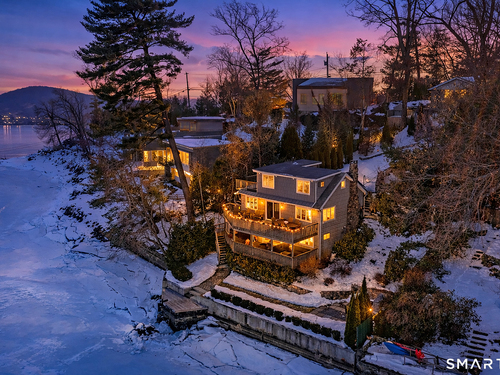 Waterfront contemporary single family home for sale located at 49 Lake Drive South, New Fairfield, CT 06812