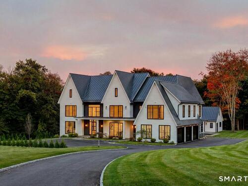 Contemporary new construction single family home for sale located at 729 Smith Ridge Road, New Canaan, CT 06840