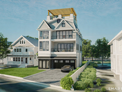 Waterfront contemporary new construction single family home for sale located at 1008 Fairfield Beach Road, Fairfield, CT 06824