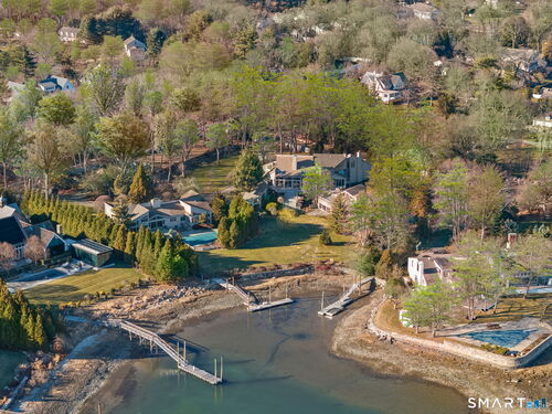 Waterfront contemporary single family home for sale located at 2 Judy Point Lane, Westport, CT 06880