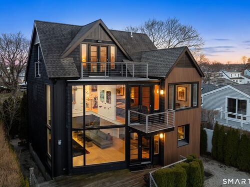 Waterfront contemporary single family home for sale located at 17 Seabreeze Place, Norwalk, CT 06854