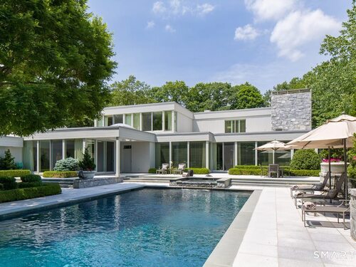 Contemporary single family home for sale located at 38 Partridge Hollow Road, Greenwich, CT 06831