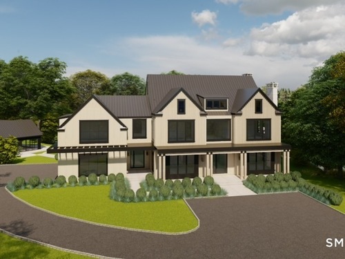 Waterfront contemporary new construction single family home for sale located at 259 Frogtown Road, New Canaan, CT 06840