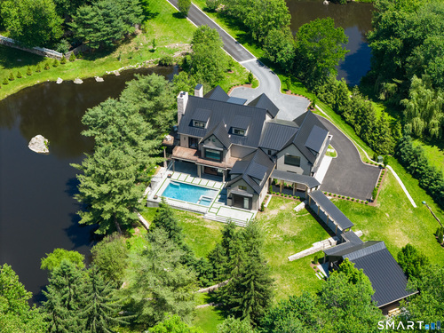 Waterfront contemporary new construction single family home for sale located at 259 Frogtown Road, New Canaan, CT 06840