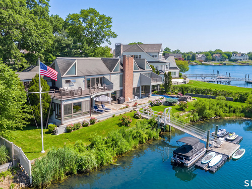 Waterfront contemporary single family home for sale located at 21 Covlee Drive, Westport, CT 06880