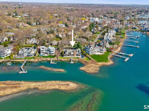 Waterfront contemporary single family home for sale located at 21 Covlee Drive, Westport, CT 06880
