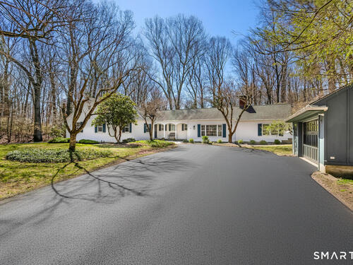 Waterfront single family home for sale located at 43 Twin Oak Lane, Wilton, CT 06897