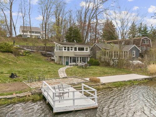 Waterfront single family home for sale located at 23 Ball Pond Road East, New Fairfield, CT 06812