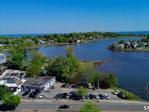 Waterfront single family home for sale located at 3431 Fairfield Avenue, Bridgeport, CT 06605