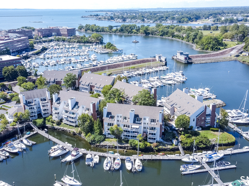 Waterfront townhouse condo for sale located at 123 Harbor Drive, 308, Stamford, CT 06902
