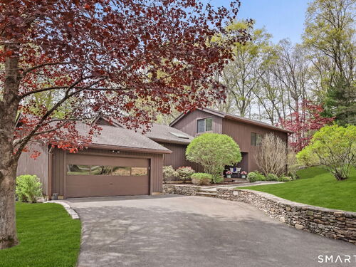 Contemporary single family home for sale located at 28 Pony Trail Road, Stamford, CT 06903
