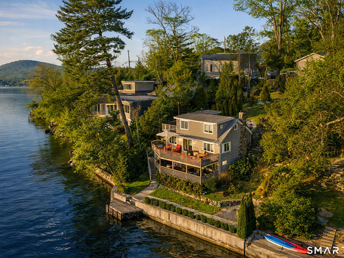 Waterfront contemporary single family home for sale located at 49 Lake Drive South, New Fairfield, CT 06812