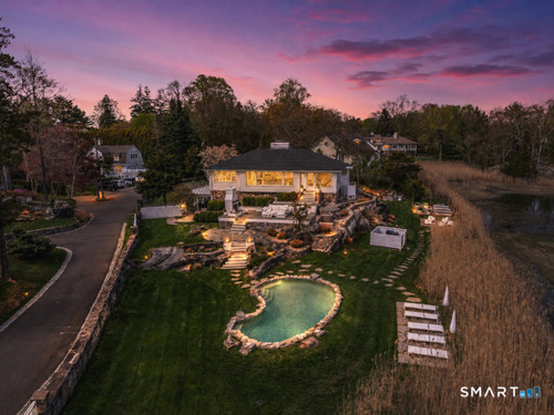 Waterfront single family home for sale located at 13 Edgehill Drive, Darien, CT 06820