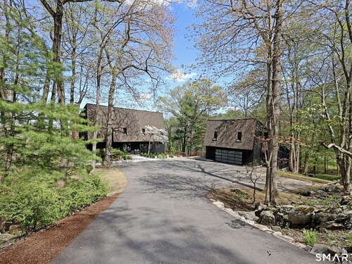 Contemporary single family home for sale located at 12 Hillcrest Court, Ridgefield, CT 06877