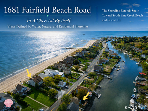 Waterfront single family home for sale located at 1681 Fairfield Beach Road, Fairfield, CT 06824