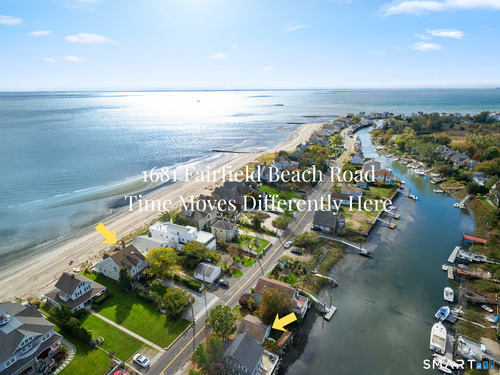 Waterfront single family home for sale located at 1681 Fairfield Beach Road, Fairfield, CT 06824