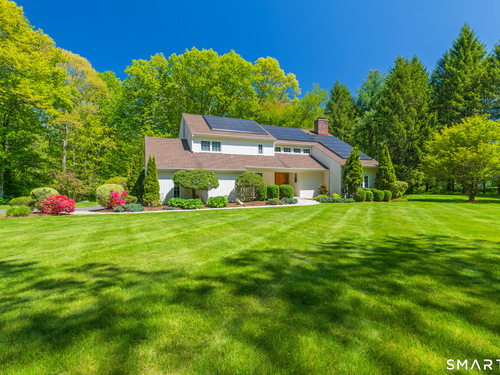 Contemporary single family home for sale located at 91 Lantern Ridge Road, New Canaan, CT 06840