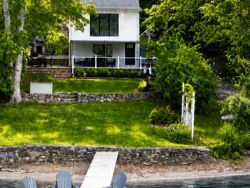 Waterfront contemporary single family home for sale located at 14 Bogus Hill Road, New Fairfield, CT 06812