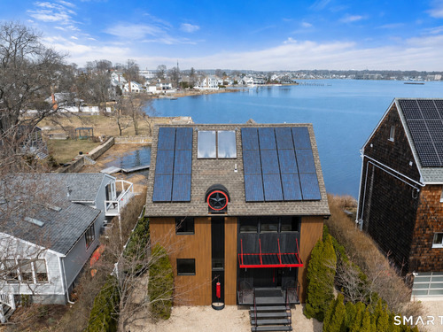 Waterfront contemporary single family home for sale located at 17 Seabreeze Place, Norwalk, CT 06854