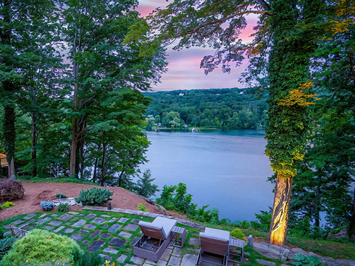 Waterfront single family home for sale located at 25 Pond Road, Ridgefield, CT 06877