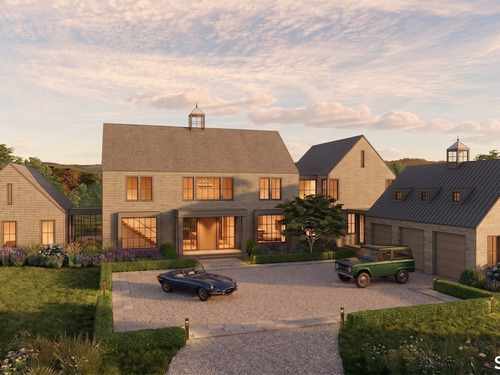 Contemporary new construction single family home for sale located at 532 Round Hill Road, Greenwich, CT 06831