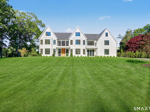 Contemporary new construction single family home for sale located at 175 Brookside Road, Darien, CT 06820